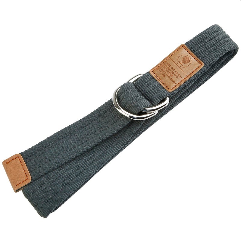 moonsix Canvas Web Belts for Men, Military Style D-ring Buckle Men's Belt, Dark Grey - Image 2
